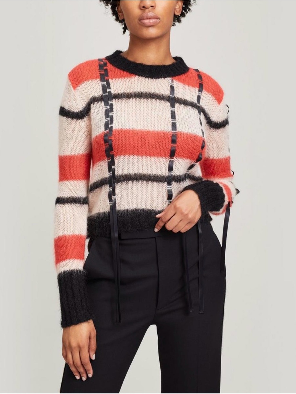 3.1 Phillip Lim Mohair Striped Crew Neck Pullover Size XS